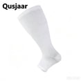 thumbnail image 1 of Qusjaar Wide Calf Socks for Women Men Open Toe Plus Size Knee High Support Stockings Circulation Running Nurses Tight Socks(White,4XL), 1 of 3