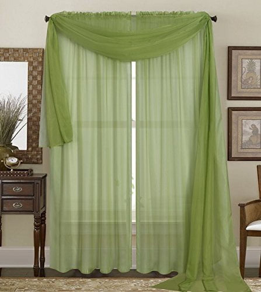 Qutain Linen Solid Viole Sheer Curtain Window Panel Drapes 55" x 63 inch Many Colors