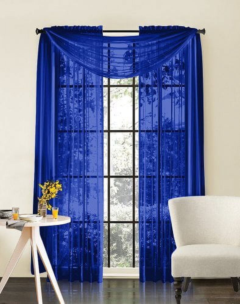 Draped Windows Qutain Linen Elegant Sheer Curtain Window Panel Drapes Set of Two (2 ...