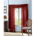 thumbnail image 1 of Qutain Linen Solid Viole Sheer Scarf Window Valance Topper 37" x 216 inch Many Colors, 1 of 1