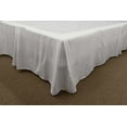 thumbnail image 1 of Qutain Linen Tailored Bed Skirt Dust Ruffle Solid White Full Size, 1 of 1