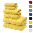 thumbnail image 1 of Qute Home Spa & Hotel Towels 6 Piece Towel Set, 2 Bath Towels, 2 Hand Towels, and 2 Washcloths - Yellow, 1 of 8