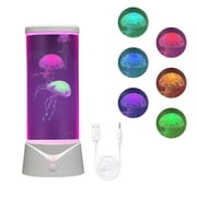 Outoloxit LED Dream Jellyfish - Round Real Jellyfish Aquarium - 7 Colors Setting Jellyfish Tank Mood - Jellyfish Tank Decoration for Home Office Decorat