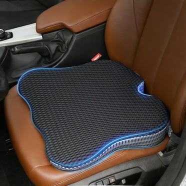 Qutool Car Seat Cushion for Driving, 3" Wedge Booster Pillow, Memory Foam Seat Pad for Height & Comfort, Non-Slip, Black