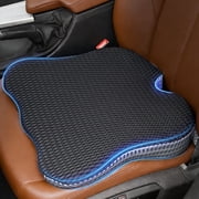 Qutool Car Seat Cushion for Driving, Wedge Booster Pillow, Memory Foam Seat Pad for Height & Comfort, Non-Slip, Black