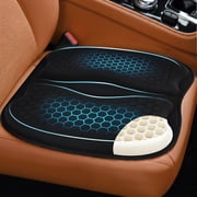 QUTOOL Gel Car Seat Cushion, Breathable TPE Honeycomb Gel Seat Pad with Non-Slip Bottom, Low-Profile Comfort for Hot Weather Driving, Fits Car SUV Truck, Black