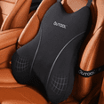 thumbnail image 1 of QUTOOL  Car Lumbar Support Pillow, Contoured Memory Foam Back Cushion with Adjustable Straps for Driving, Car, SUV & Truck, Black, 1 of 10