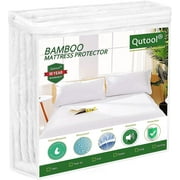 Qutool Mattress Protector King Size Waterproof Cooling Breathable Noiseless Deep Pocket