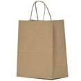 thumbnail image 1 of Qutuus Kraft Paper Gift Bags with Handles - 8x4.5x10 25Pcs Brown Shopping Bags for Parties, Favors, Businesses C9, 1 of 3