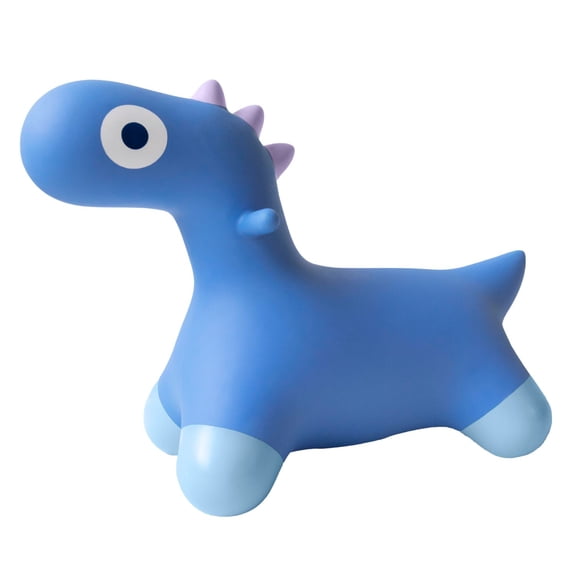 Quut Hoppi Dino Inflatable Dinosaur Toy, Kids and Toddlers, Active Ride-On Play, Cosmic Blue, Age 1-5