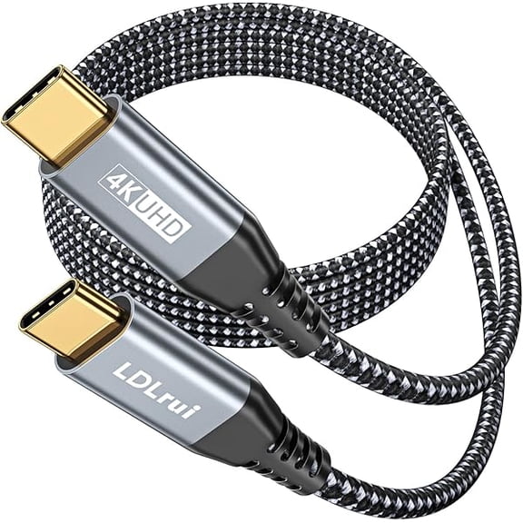 Quyaojz 1.8M USB C to USB C Display Cable, 4K Video Output, 20Gbps Data Transfer & 100W PD Charging, USB 3.2 Gen 2x2 Cord for MacBook, iPhone 16/15, Samsung S24, Type-C Portable Monitors
