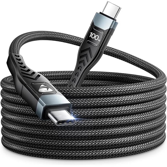 Quyaojz 100W USB C to USB C, Fast Charging Cable 3M Long Type C Cable C to C Charger Fast Charg Lead Usbc to Usbc for iPhone 16 15 Plus MacBook iPad Pro/Air Samsung Galaxy /S22/S21 Google Pixel