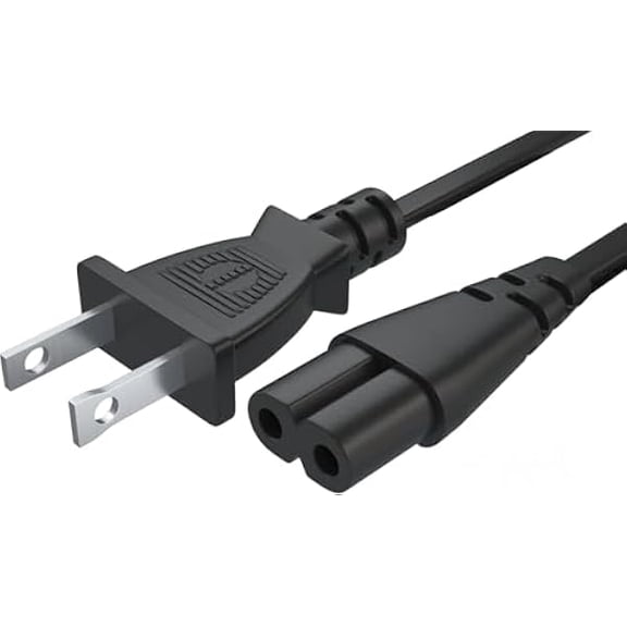 Quyaojz 10FT Power Cord Samsung TV Extend Cable for Samsung 24" 32" 40" 43" 48" 49" 50" 55" 60" 65" 75" UN40 UN43 UN48 UN49 UN50 UN55 UN60 UN70 UN75 UN78, Smart 4K LG, TCL TV 2 Prong AC Power Cord