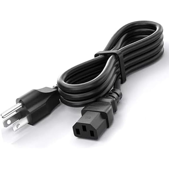Quyaojz 6ft 10A 125V AC Power Cord 3 Prong for Desktop Workstation, Server, Monitor, Projector, Replacement Computer Power Cable, 10 ft Power Supply Cable, Universal Electronics Cord, 1 Pack