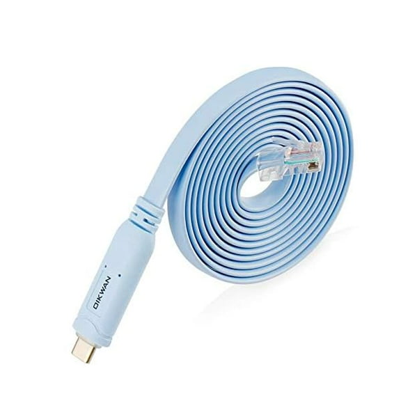 Quyaojz 10ft USB-C to RJ45 Serial AdapterUSB C to Console Cable Essential Accessory of Cisco, NETGEAR, Ubiquity, LINKSYS, TP-Link Routers/Switches for Laptops 