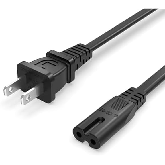 Quyaojz 15Ft Figure 8 Power Cord (C7) – ETL Certified Universal 2 Prong AC Replacement Cable for TV, Laptop, Game Console, Printer & More – Safe & Compatible with Most Electronics