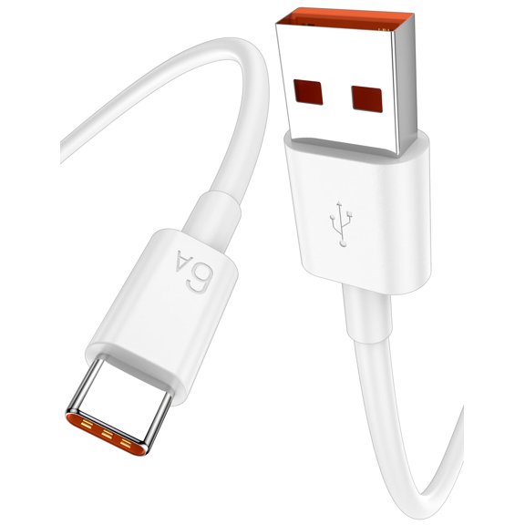 Quyaojz 1m 6A 100W USB A to C Fast - Charging Data Cable - comparable for Honor X6c, Honor 600/400/200 Lite/Smart/Pro, Magic 6/7/8 Lite, V6, 90, X6b, X8d, Pad X9a, X8a