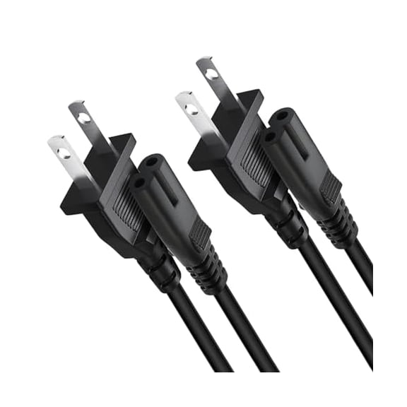 Quyaojz 2 Pack 10a 125v AC Power Cord for Samsung UN32 UN40 UN43 UN48 UN49 UN50 UN55 UN60 UN65 UN75 Series 4k Smart TV 32 40" 43" 48" 49" 50" 55" 60" 65" 75" 82" inch Charger Replacement Power Cable