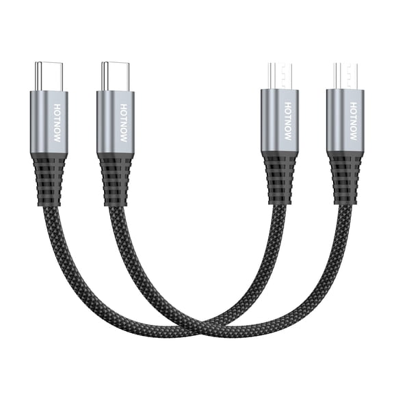 Quyaojz 2 - Pack 15cm (0.15m) USB - C to Micro USB Cable - Fast Charge & Data Sync