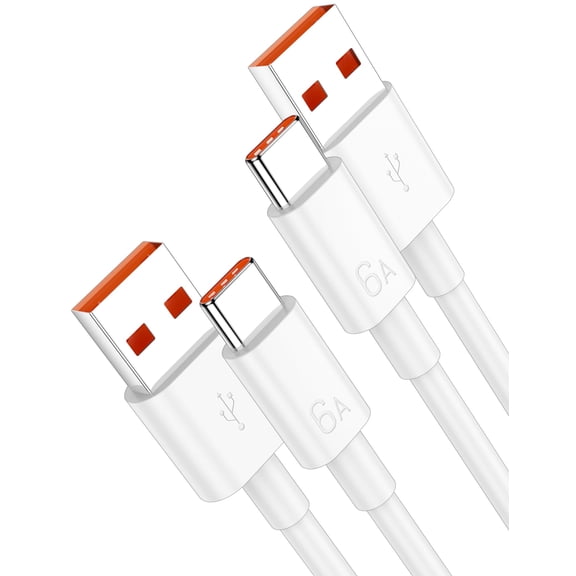 Quyaojz 2 - Pack 2m 6A 100W USB A to C Fast - Charging Data Cable - for Honor X6c, Honor 600/400/200 Series, Magic 6/7/8 Lite, V6, 90, X6b, Pad X9a, X8a