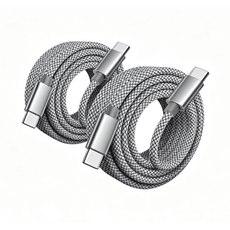 Quyaojz 2 - Pack 3M USB - C to USB - C 60W PD Fast - Charging Cable - Compatible with Samsung Galaxy S20 - S21, Note 10 - 20, A - Series, Pixel 2 - 5 XL