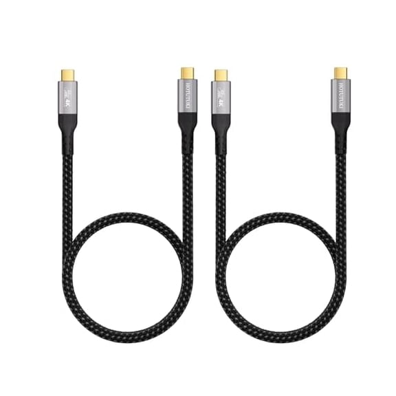 Quyaojz 2-Pack usb c cables 60cm, USB 3.2 Gen2 Compatible with Thunderbolt 3/4 Cable, 20Gbps High Speed Data Transfer, 100W Fast Charging USBC Cable, 8K@30Hz/4K@120Hz Video Output for Monitor