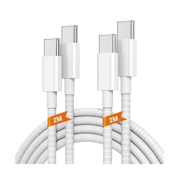 Quyaojz 2Pack 2M iPhone 17 16 15 USB C to USB C Charger Cable, 60W Type C Fast Charging Wire Lead Long for Apple iphone 17 /17 Air/16/16 Pro/15 Plus/15/Samsung Galaxy S24+/ Ultra/MacBook Pro/iPad