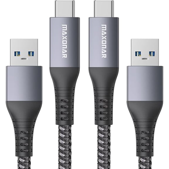Quyaojz 2Pack USB C Charger Cable 10Gbps Data USB A Android Auto Cable QC3.0 3.1A Type C Fast Charging Data Transfer USB3.2 Gen2 for Samsung Note20 Galaxy S24//S22/S21 PS5 Z Flip 5 Tab S9 Pixel9 2M