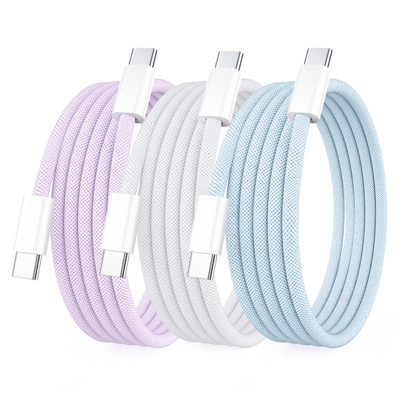 Quyaojz 3 - Pack 1M USB - C to USB - C Fast - Charge Cable - for Apple Devices + Multiple Cables + Compact + Durable + Compatible with iPhone 15 - 17 (Pro, Pro Max, Air, 16e), 13 - inch MacBook Air