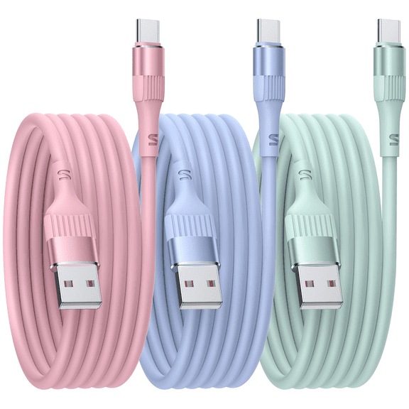 Quyaojz 3 - Pack 3M Extra - Long USB - to - USB - C Fast - Charging Cable - for Compatible with iPhone 15 - 17 Pro, Galaxy S21 - S24, Huawei P9, Pixel 6 - 7, iPad, Switch, PS5