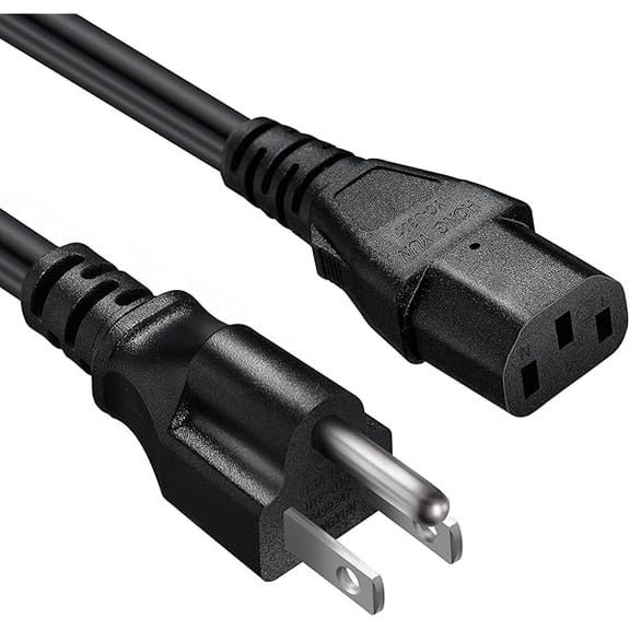Quyaojz 3 Prong AC Power Cord 16ft 10A Power Cable 3 Pin Connector for Projector, Monitor, Photography Flash Lights, Computer, PC, TV, Printer Power Cord 5m Long Universal Extension Power Supply