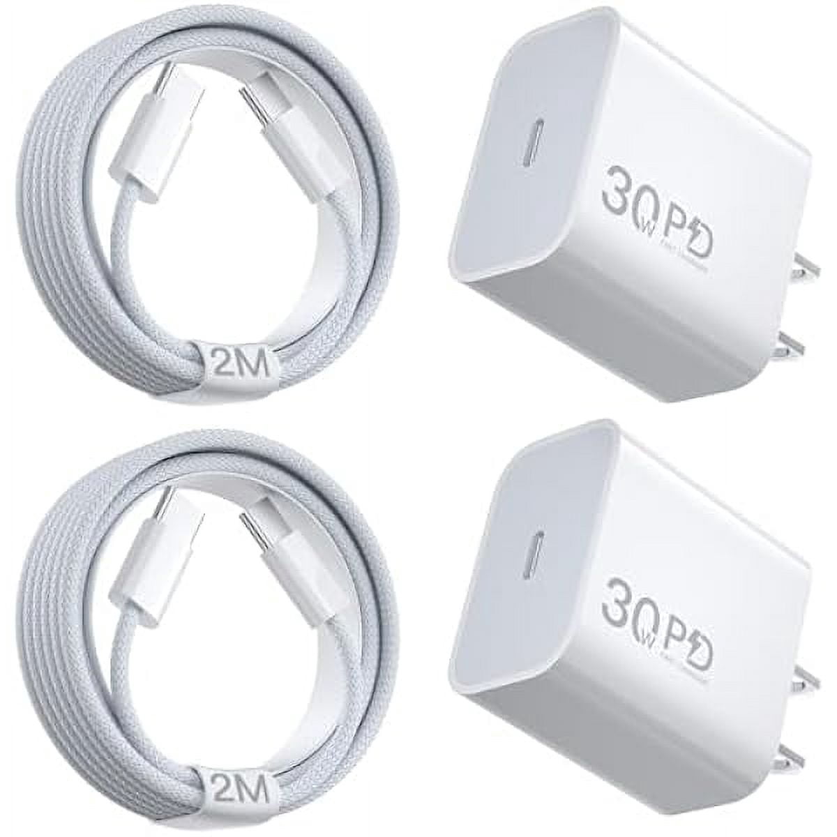 Quyaojz for 30W iPhone 17 Air Fast Charger USB C, [𝐀𝐩𝐩𝐥𝐞 ] i Phone Charger Block with 6.6ft Woven USB C Cable, USBC Wall Chargers Fast Charging Compatible With iPhone 16e/15/iPad Pro