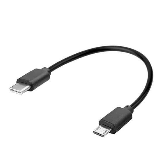 Quyaojz 30cm USB C to Micro USB Short Cable - Compatible with Galaxy S7, HTC One & More