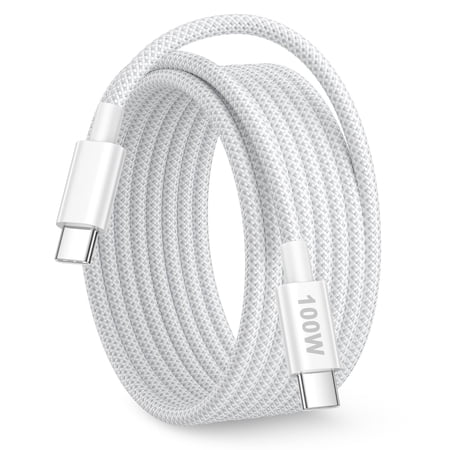 Quyaojz 3M 100W USB C to USB C Braided Fast - Charging Cable - for iPhone, iPad, MacBook, Samsung