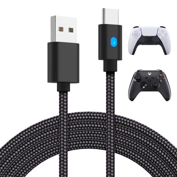 "Quyaojz 3m USB C Nylon - Braided Fast - Charging Cable with Indicator - for Home & Car, Compatible with Xbox Series X/S, Switch Pro Controller, Nintendo Switch, Type - C Devices "