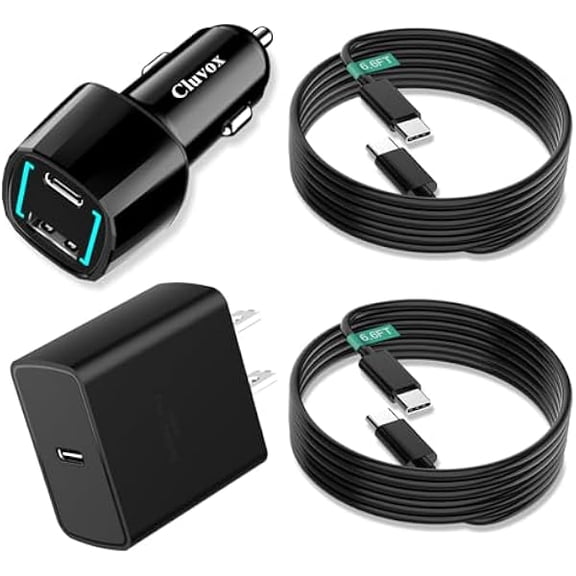 Quyaojz 45W Super Fast USB C Car Charger and Wall Charger Block for Samsung S26/S25 Ultra/Plus/S24/S23/S22/Note 20/W25, iPhone 17 , Galaxy Tab S10+/S9 PPS Type C Fast Charging with 2 Pack 6.6ft Cable