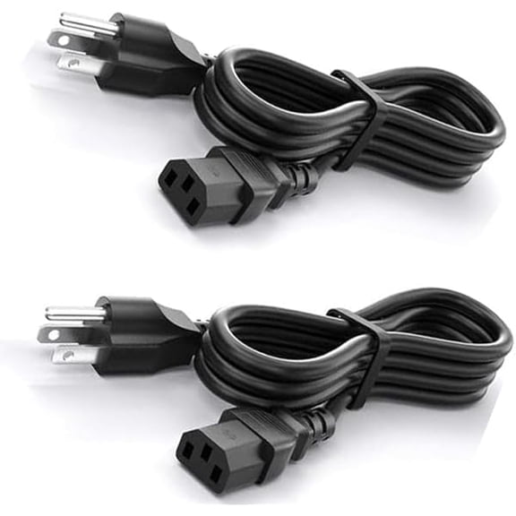 Quyaojz 4ft 10A 125V C13 18AWG Power Cord, 3 Prong AC Cable for computerss, Monitors, Printers, and desktops, Universal Replacement Desktop Power Cord, Safe and Reliable, 2p