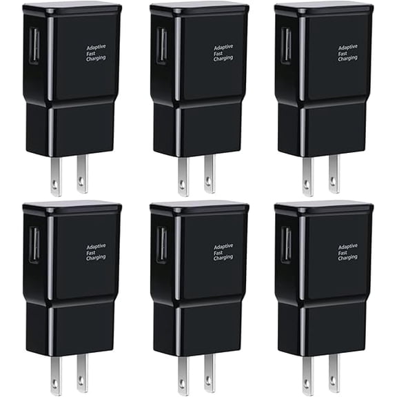 Quyaojz for 6-Pack USB Charger Fast Charging Block, Android Phone Rapid USB Wall Charger Compatible with Samsung Galaxy S21/S20//e/ /S9/S9 /S8/S8 /S7/S6/Note 10/Note 9/Note 8,LG,HTC iPhone