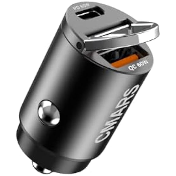 Quyaojz 65W+60W Cigarette Lighter Adapter,for iPhone 16 car Charger USB C/A,Fast Charging for iPhone,Car Phone Charger Dual Port for iPhone 16/15/14/13/12 Series and Samsung/Other Android Devices