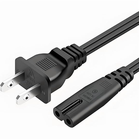Quyaojz 6FT LG TV Power Cord for LG TV 24" 28" 32" 40" 43" 48" 49" 50" 55" 60" 65" 75" 80" 85" LCD HD Smart 4K TVs 2 Prong AC Power Cable, 43LH570A 55UH6090 55LH575A 55UH6030 32LH500B Charging Cable