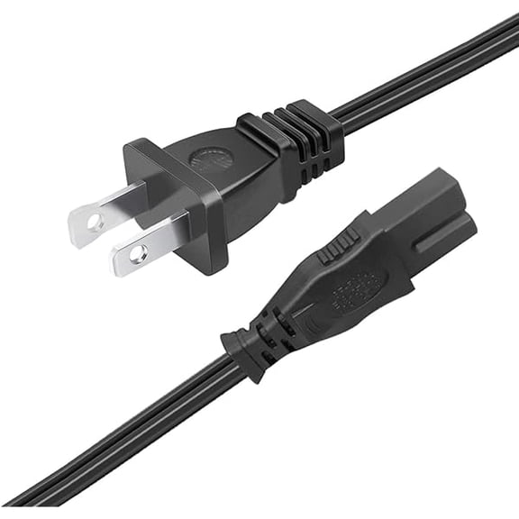 Quyaojz 8.2ft Power Cord for Brother Sewing Machine PS1950 PS2100 PS2200 CE4400 DZ820E DZ2750 EX660 HE-120PKG 2 Prong Polarized Power Cord Ac Cable Replacement