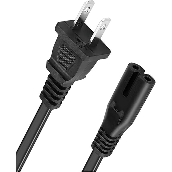 Quyaojz AC Power Cord Compatible with Xbox Series S/Series X, Xbox One S/X, PS5/PS4/PS3 Slim, 2 Prong C7 Power Cable Replacement