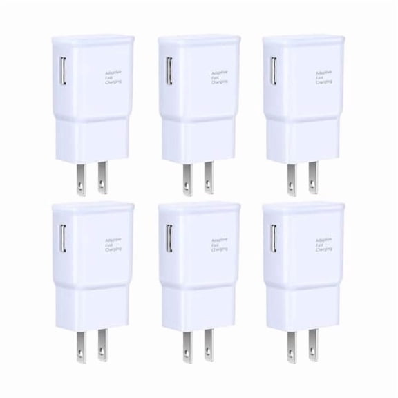 Quyaojz for Adaptive Fast Charging Wall Charger Adapter, 6-Pack Fast Charging Block Travel USB Charger Box Compatible with Samsung Galaxy S21 S20 S10 S9 S8 S7 S6 Note 8 9, iPhone, LG, HTC iPhone