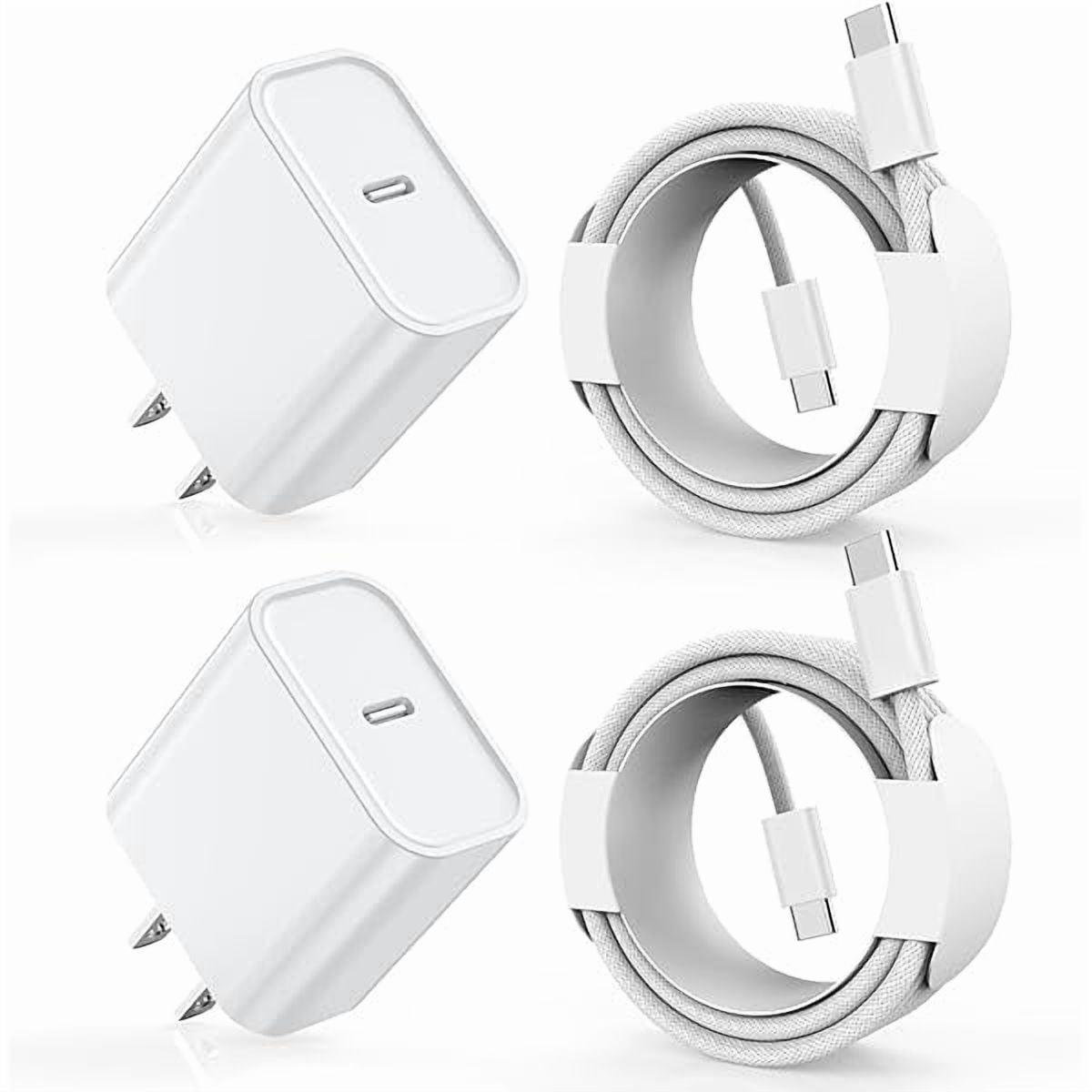 Quyaojz for Charger Compatible With iPhone 17/16/15 Charger,Fast Charging iPhone 17/16/15 2Pack Type C Wall Adapter USB C Chargers Block 6FT USB-C to C Woven Cable Compatible With iPhone 17 /16 /15