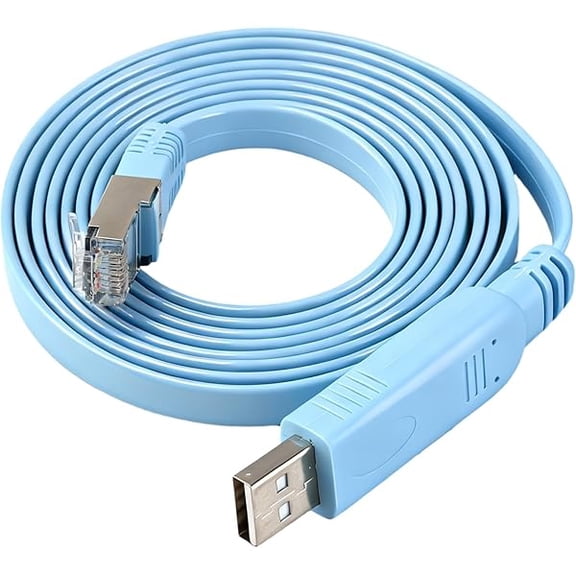 Quyaojz Ethernet to USB Cable, USB to RJ45 Console Cable for Cisco, HP Networking Equipment, Routers Switches Ethernet Cable with Shielded for Windows Mac Linux, Ethernet to USB Console Connection,