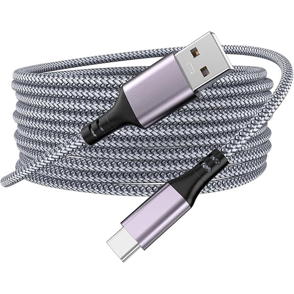 Quyaojz Extra Long USB C Charger Cable 5M,3A Braided PS5 Controller Charging Cable for PS5 DualSense Controller/Xbox Series X/S for Nintendo Switch,Samsung Galaxy S21/S20/S10,Note10 9 8