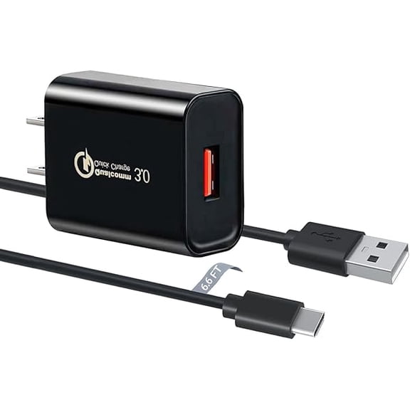 Quyaojz for Fast Wall Charger Compatible With T-Mobile REVVL 6/6 Pro 5G, REVVL V+ 5G, REVVL 5G, REVVL 4/4+, Revvlry+ USB C Cell Phone Android Charging Cable Cord (6.6Ft)