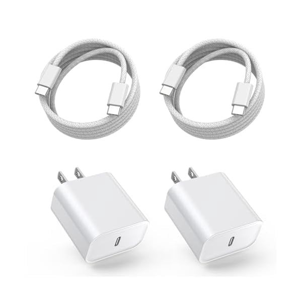 Quyaojz for Fast iPhone Charger, 20W Power Delivery USB C Block iPhone 17 16 Charger Fast Charging Adapter with 3FT USB C to USB C Wowen Cable Cord Charging Compatible With iPhone 17/17 /16/15,//Mini
