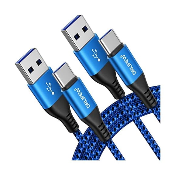 Quyaojz Long USB C Charger Cable 2M 3M 2 Pack, USB Type C Fast Charhing Cable for PS5 Controller,Nintendo Switch, Samsung Galaxy S10 S20 S21 S10e S9 Plus A71 A81 A91 A50 A60 A70 A80 A90,LG G8 V20 G7