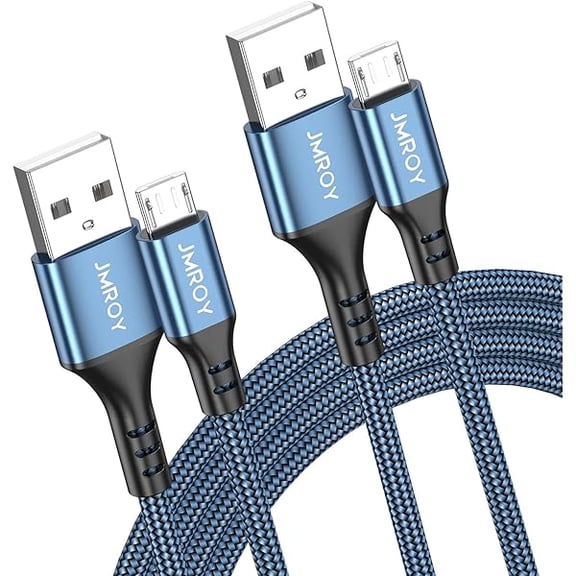 Quyaojz Micro USB Cable 2M 2PACK Android Charger Cable Fast Charging Cable Nylon Micro USB Kindle Charger cable for UK Amazon Kindle 2007-2018, Samsung Galaxy S7 Edge S6 S5 J7 J5 J6, Y6 Y7, Xbox, PS4
